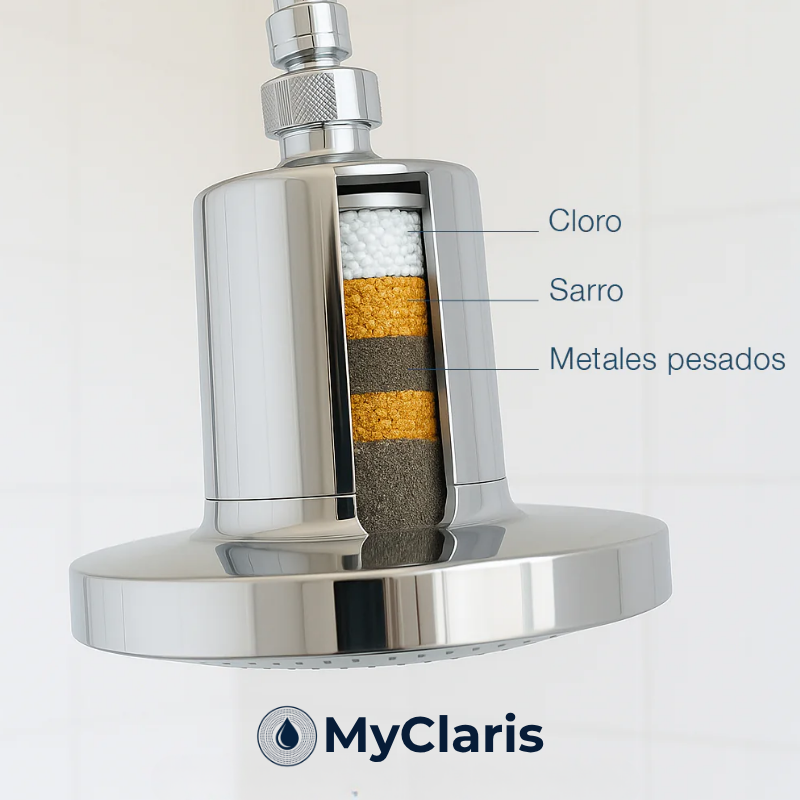 My Claris Shower® | Cabezal de Ducha con Filtro de 20 Etapas